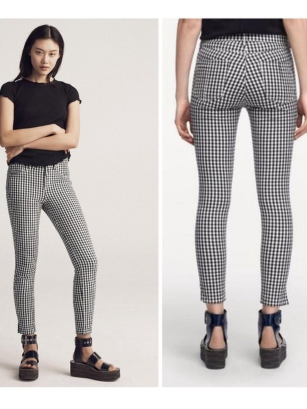 Rag & Bone Capri Gingham Pants